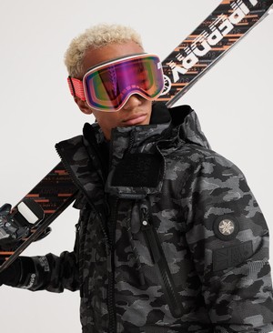 Superdry Ultimate Snow Rescue Férfi Kabát Fekete/Camo | QBHRN4975